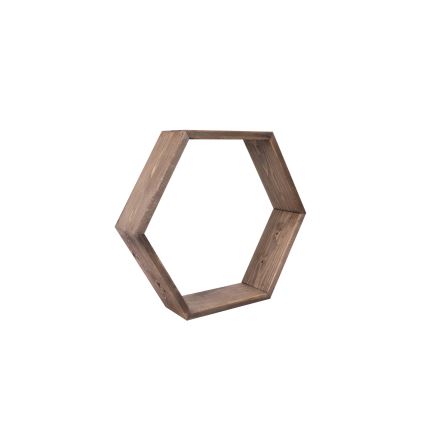 SET 3x Vägghylla gran brun