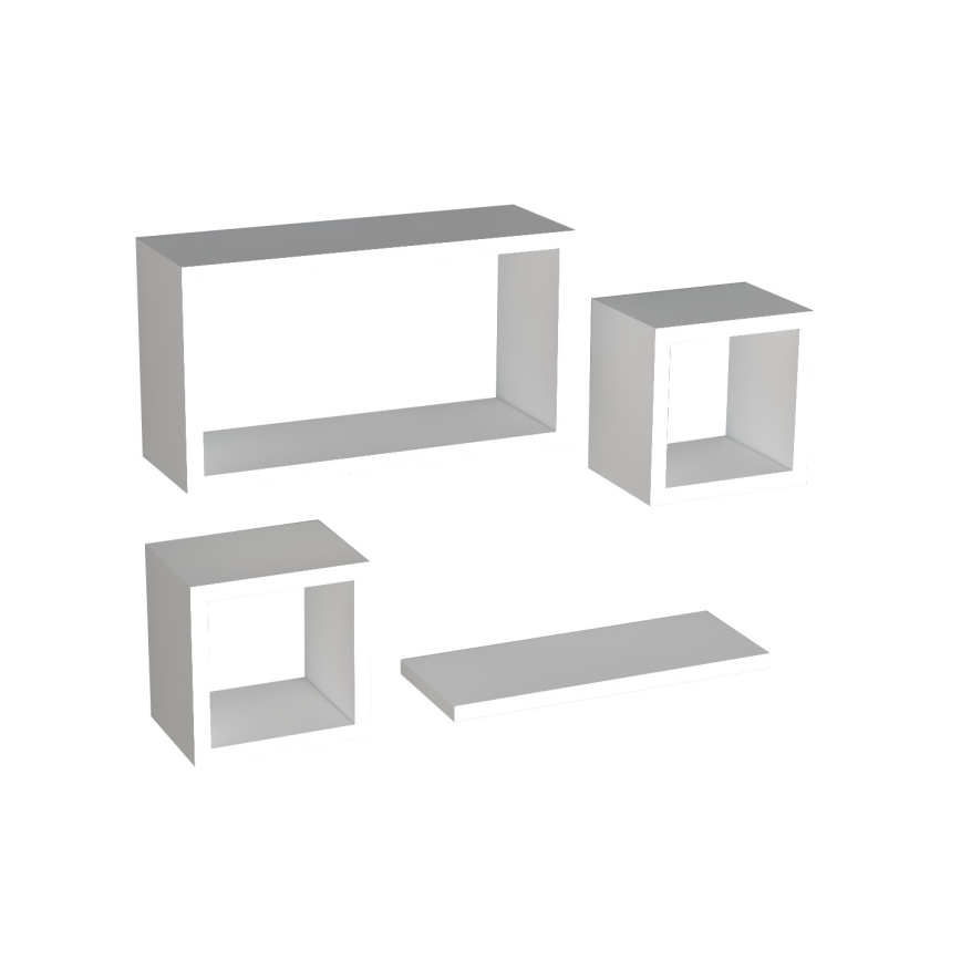 SET 4x Vägghylla BABI vit