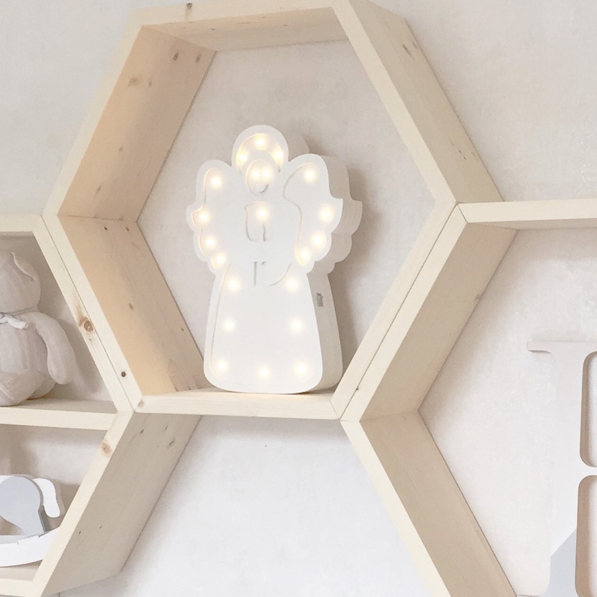 SET 5x Vägghylla RAF 36x31 cm gran