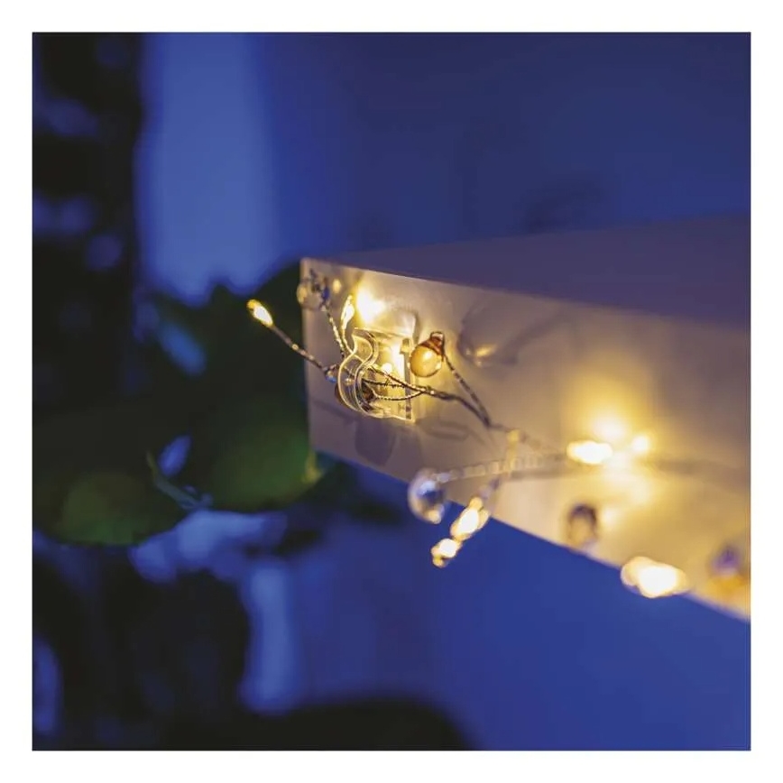 Set med 10 hållare för ljusslingor