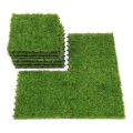 Set med 11 konstgräsplattor 30x30 cm, 20 mm, grön