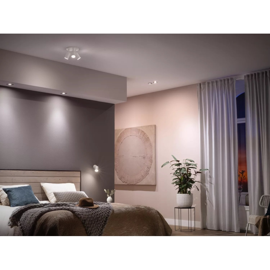 Set om 2 dimbara LED-lampor Philips Hue WHITE AMBIANCE GU10/4,2W/230V 2200-6500K + dimmer