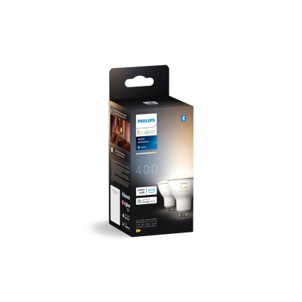 Set om 2 dimbara LED-lampor Philips Hue WHITE AMBIANCE GU10/4,2W/230V 2200-6500K + dimmer