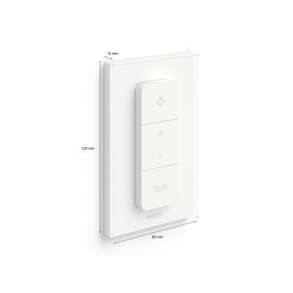 Set om 2 dimbara LED-lampor Philips Hue WHITE AMBIANCE GU10/4,2W/230V 2200-6500K + dimmer