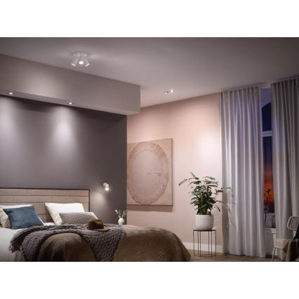 Set om 2 dimbara LED-lampor Philips Hue White Ambiance GU10/4,2W/230V 2200-6500K + Hue Bridge