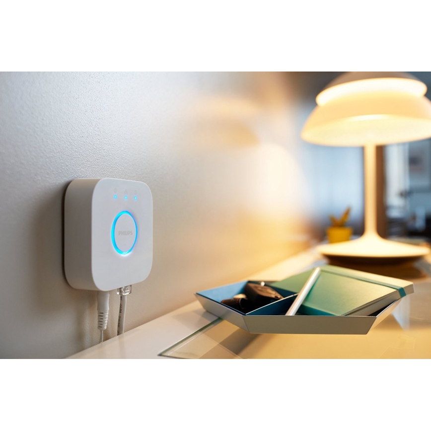 Set om 2 dimbara LED-lampor Philips Hue White Ambiance GU10/4,2W/230V 2200-6500K + Hue Bridge