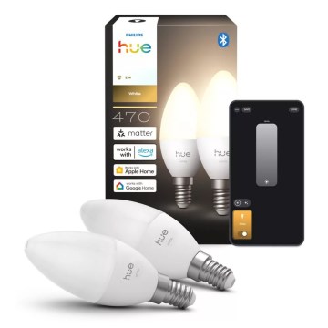 Set med 2 dimbara LED-lampor Philips Hue WHITE B39 E14/3,9W/230V 2700K
