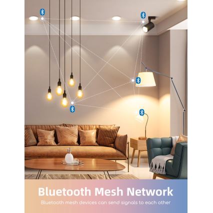 Set med 2 dimbara LED RGBW-lampor MESH GU10/6,5W/230V 2700-6500K Wi-Fi - Aigostar