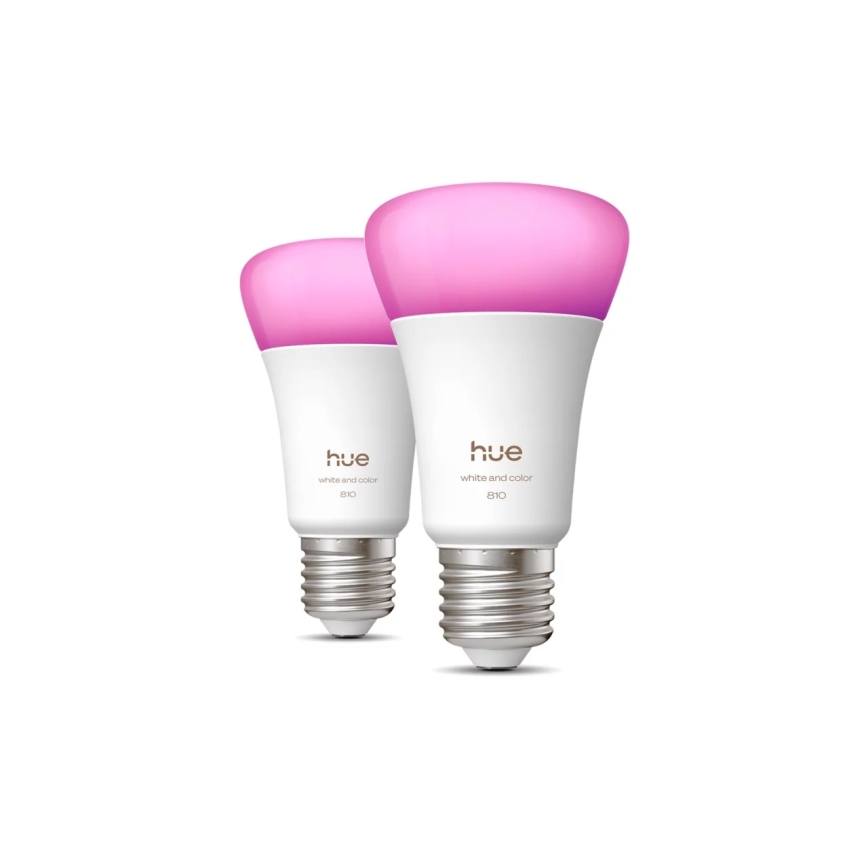Set om 2 dimbara LED-lampor Philips Hue WHITE AND COLOR AMBIANCE E27/6W/230V 1000-20000K