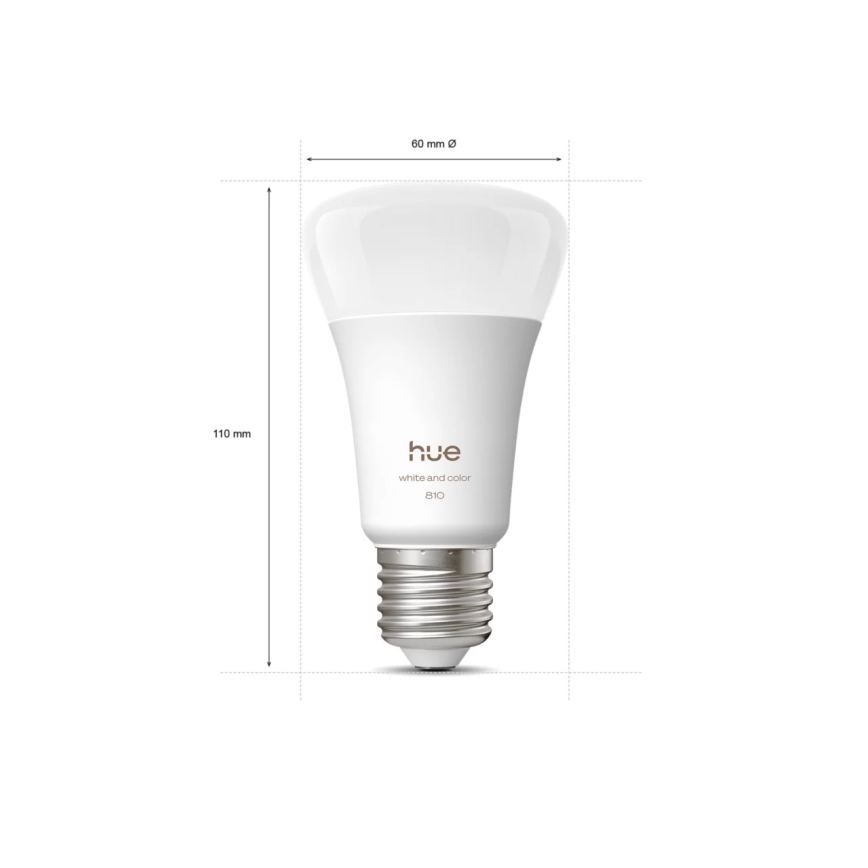 Set om 2 dimbara LED-lampor Philips Hue WHITE AND COLOR AMBIANCE E27/6W/230V 1000-20000K