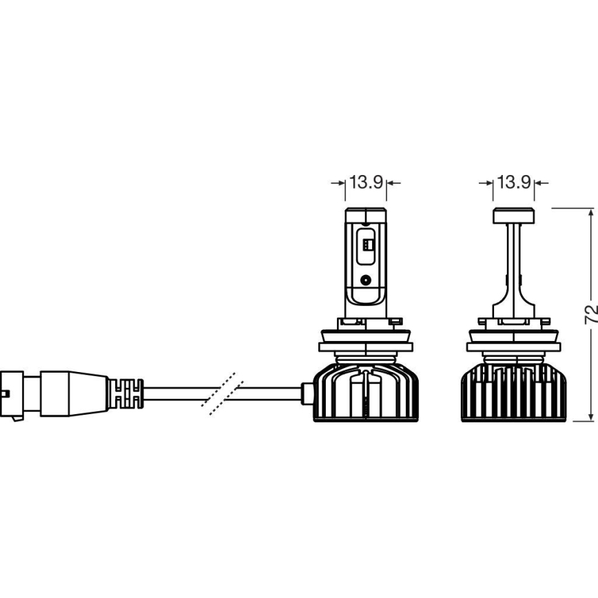 Set med 2 LED-bilampor NIGHT BREAKER SMART HB4 (P22d) 10 W/12 V, 6000 K – Osram