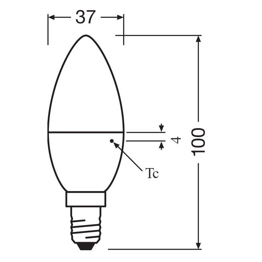 Set med 2 LED-lampor B38 E14/4,9W/230V 2700K - Osram