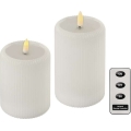 Set med 2 LED-ljus, LED/4xAA + fjärrkontroll