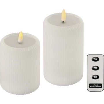Set med 2 LED-ljus, LED/4xAA + fjärrkontroll