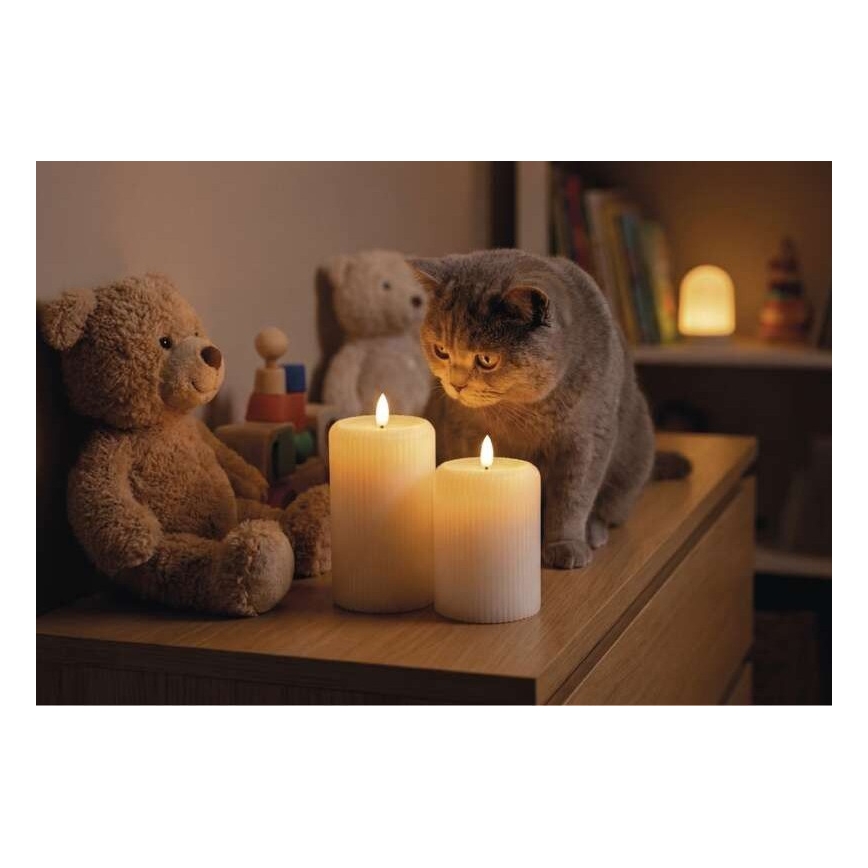 Set med 2 LED-ljus, LED/4xAA + fjärrkontroll