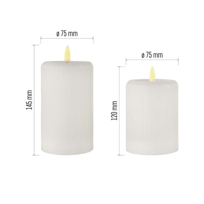 Set med 2 LED-ljus, LED/4xAA + fjärrkontroll