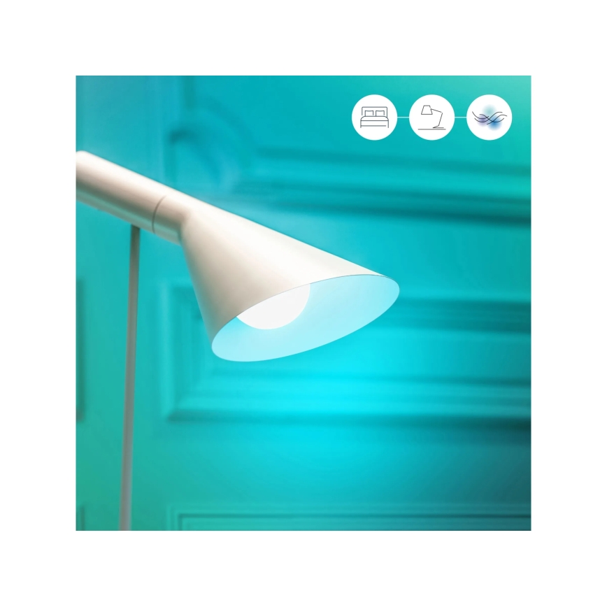Set om 2 LED RGBW dimbara A60-lampor E27/9W/230V 2200-6500K Wi-Fi + fjärrkontroll - WiZ