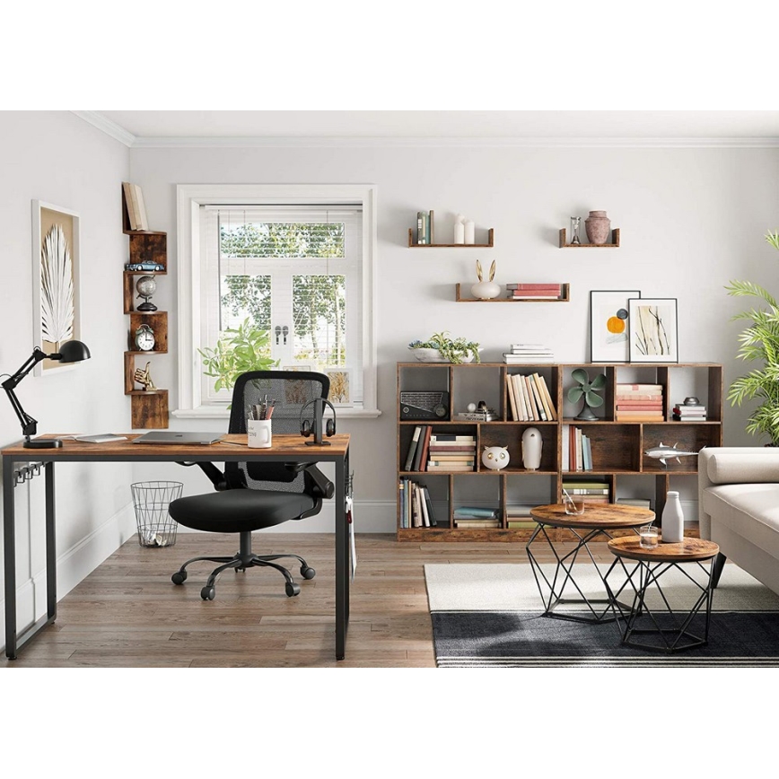 Set med 2 soffbord TALIA brun/svart