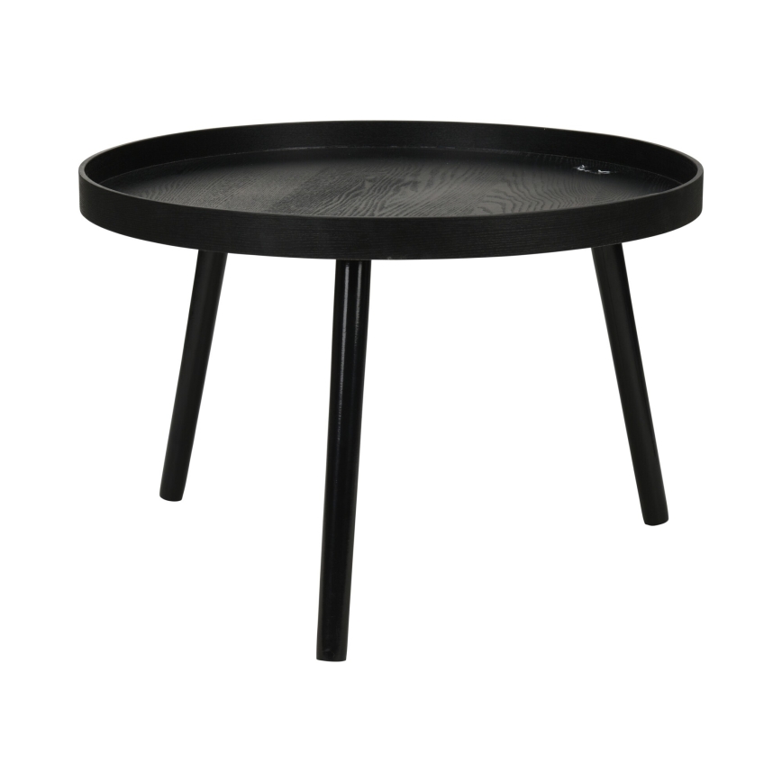 Set med 2 soffbord VERDE Ø 60/38 cm svart