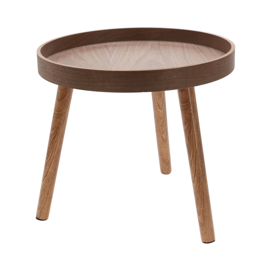 Set med 2 soffbord VERDE Ø 60/38 cm, valnöt