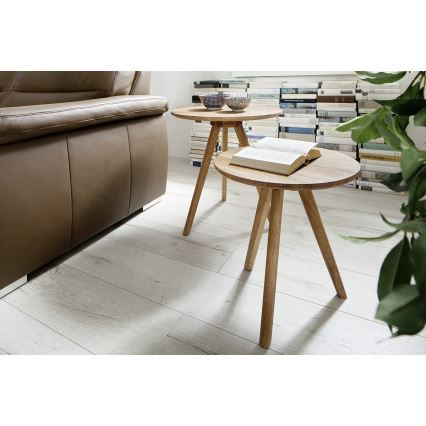 Set med 2 soffbord VEYLOR i ek