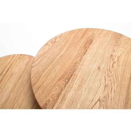 Set med 2 soffbord VEYLOR i ek