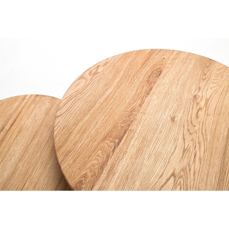 Set med 2 soffbord VEYLOR i ek