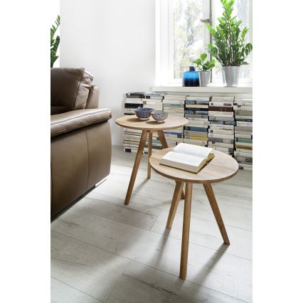 Set med 2 soffbord VEYLOR i ek