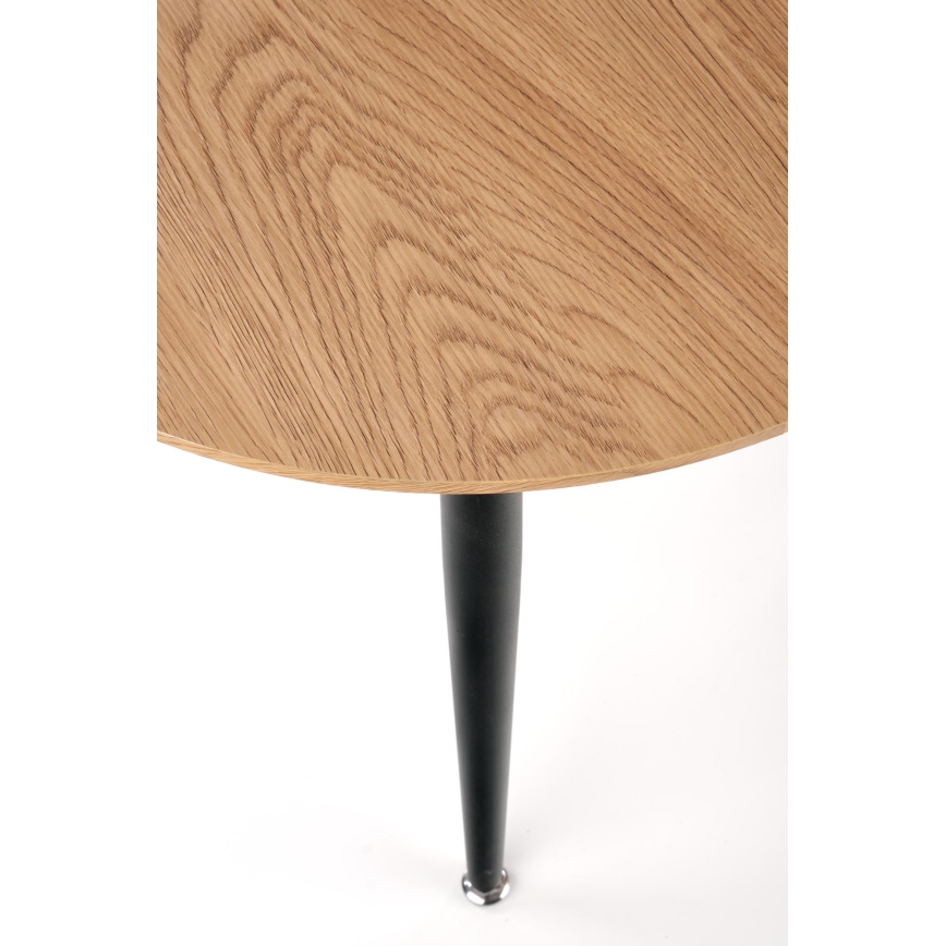 Set med 2 soffbord ZENYA ek/svart