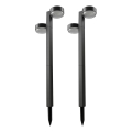 Set med 2 solcellslampor 2xLED/1W/3,7V 1200 mAh 55 cm IP65 svart