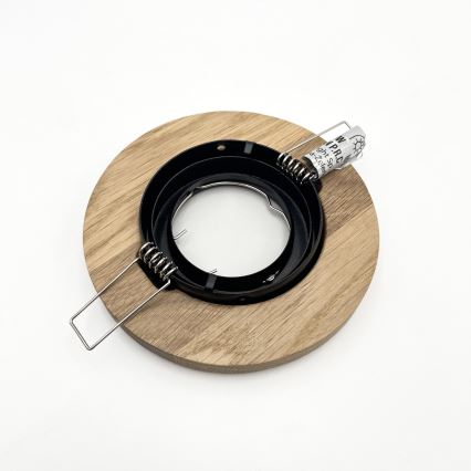 Set med 3 infällda takspotar TOBBY 1xGU10/20W/230V Ø 11,5 cm ek/svart