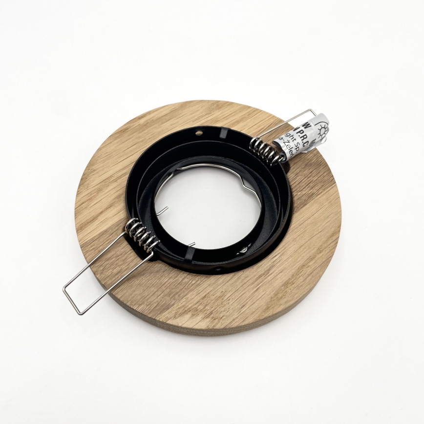 Set med 3 infällda takspotar TOBBY 1xGU10/20W/230V Ø 11,5 cm ek/svart