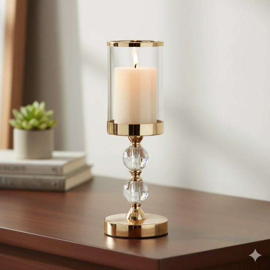 Set med 3 LED-ljus BRILLO LED/3xAAA krämfärgade + fjärrkontroll