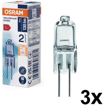 Set med 3 ugnslampor HALOSTAR G4/10W/12V 2700K - Osram