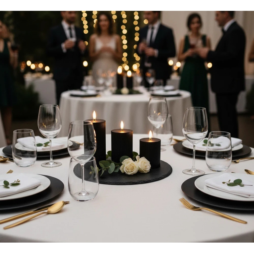 Set med 3x BRILLO LED-ljus (LED/2xAA), svart + fjärrkontroll