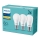 Set med 3x LED-lampa Philips E27/9W/230V 2700K