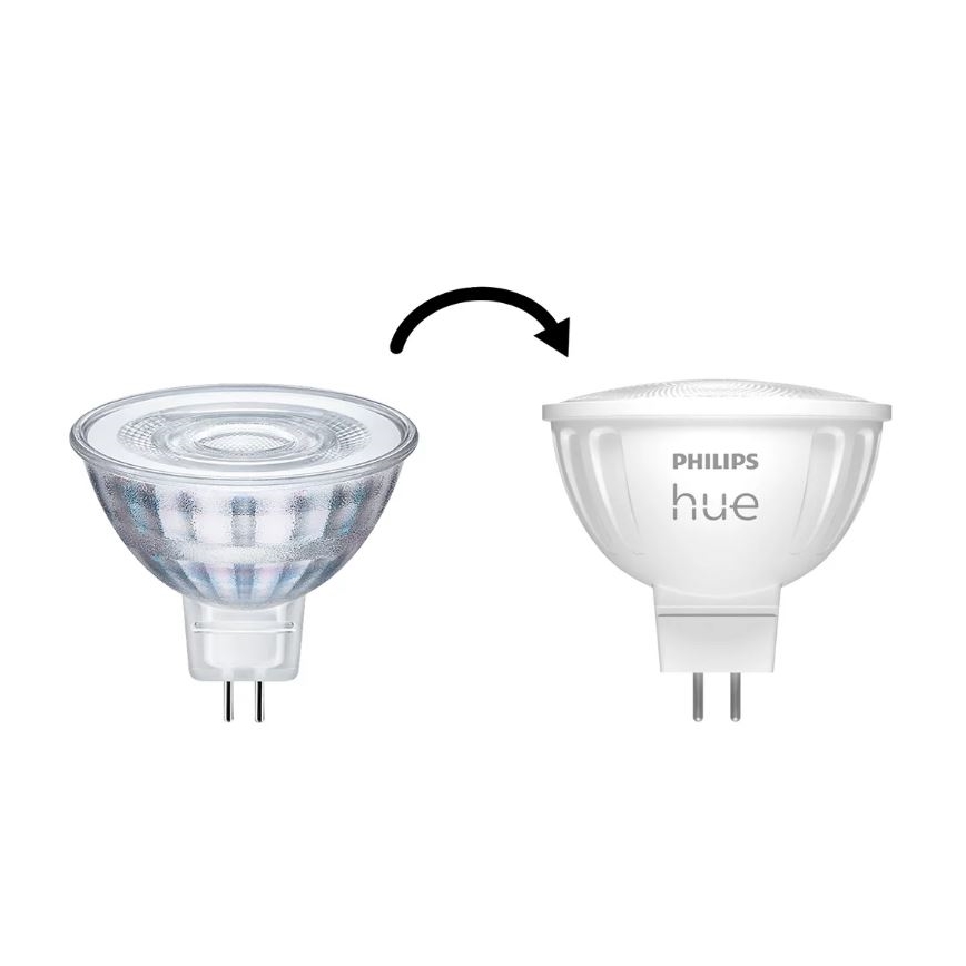 4-pack med dimbara LED-lampor Philips Hue WHITE AMBIANCE GU5,3/MR16/5,1W/12V 2200-6500K
