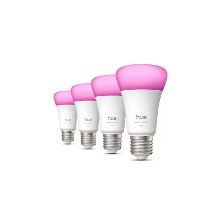 Set om 4 dimbara LED-lampor Philips Hue WHITE AND COLOR AMBIANCE E27/6W/230V 1000-20000K
