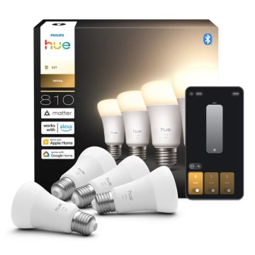 Set med 4 dimbara LED-lampor Philips Hue WHITE E27/7W/230V 2700K