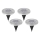Set med 4 LED-solcellslampor CLAVO LED/1xAAA 4000K IP44 300 mAh
