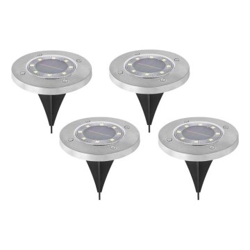 Set med 4 LED-solcellslampor med sensor CLAVO LED/1xAAA 4000K IP44 300 mAh