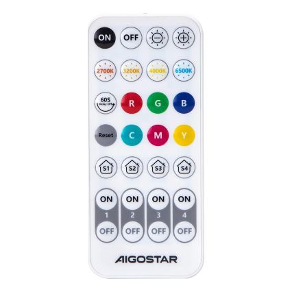 Set om 6 LED RGBW dimbara lampor MESH GU10/6,5W/230V 2700-6500K + fjärrkontroll - Aigostar