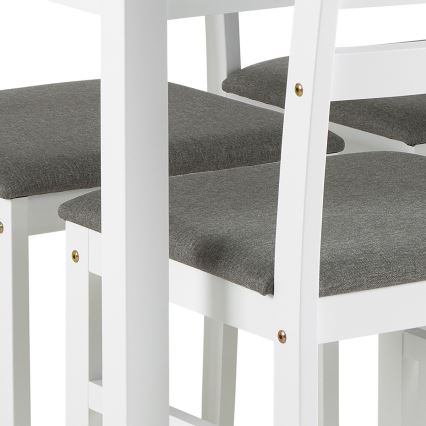 Set med matbord och 4 stolar EMILY, vit