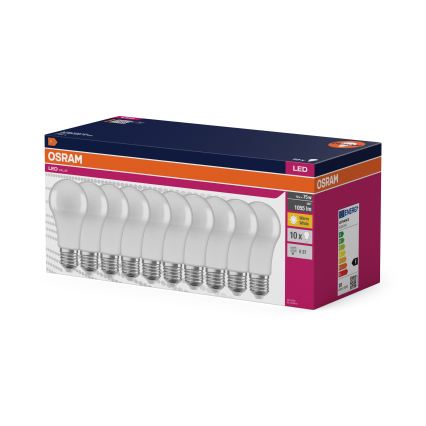 Set om 10 LED-lampor CLASSIC A75 E27/10W/230V 2700K - Osram
