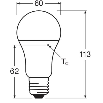 Set om 10 LED-lampor CLASSIC A75 E27/10W/230V 2700K - Osram