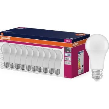 Set om 10 LED-lampor CLASSIC A75 E27/10W/230V 4000K - Osram