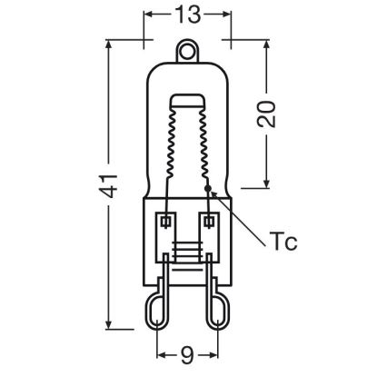 Set om 10 ugnslampor HALOPIN G9/25W/230V/2700K - Osram