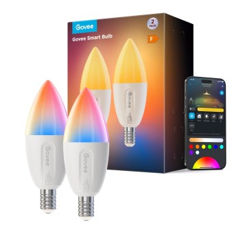 Set om 2 dimbara LED-lampor RGBWW MATTER E14/5W/230V 2700-6500K Wi-Fi - Govee