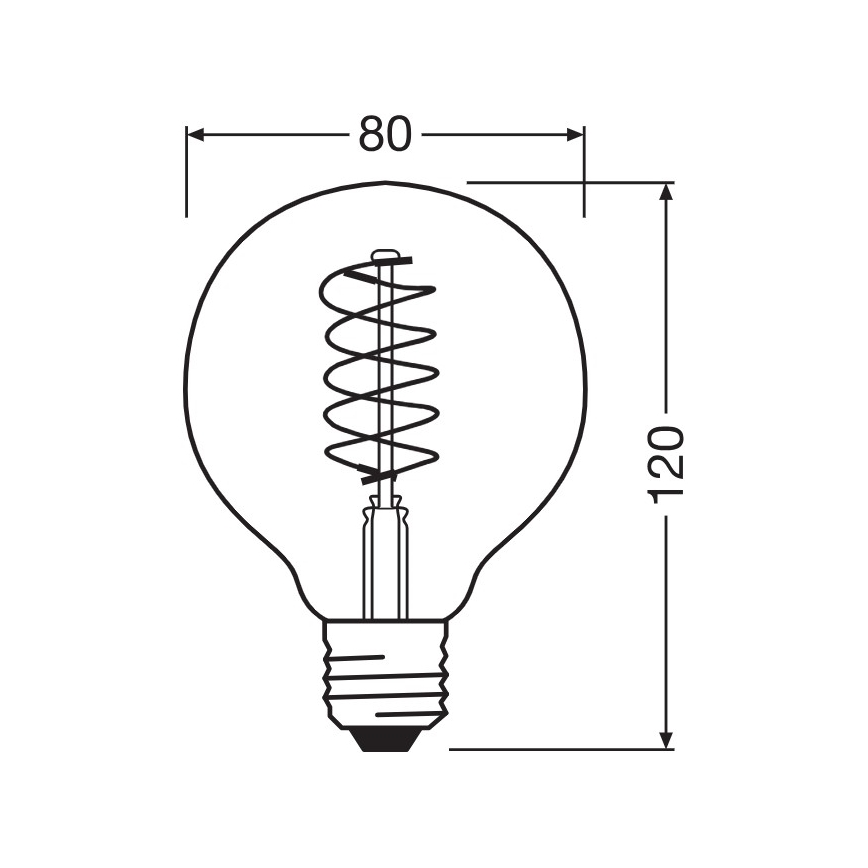 Set om 2 dimbara LED-lampor VINTAGE FILAMENT E27/4,8W/230V 2200K - Osram