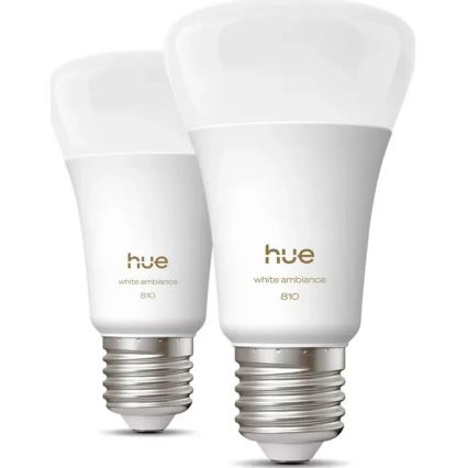 Set om 2 dimbara Philips Hue WHITE LED-lampor E27/7W/230V 2700K